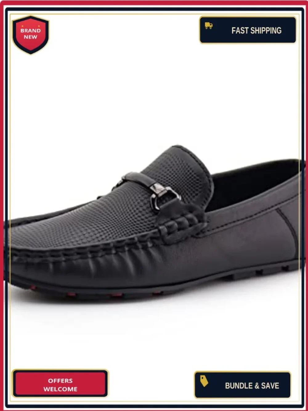 Boys Penny Loafer Slip-On Mocc Faux Leather Dress Shoes